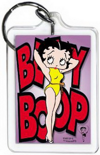 Betty Boop Yellow Dress Ata-Boy Licensed Lucite Acrylic Keychain 65037KEY