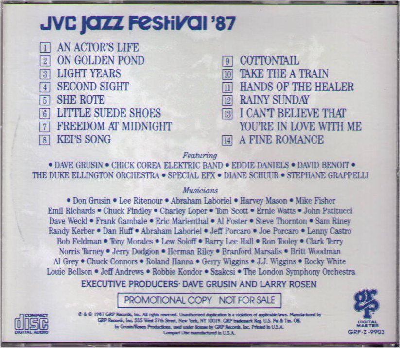 JVC Jazz Festival (1987) Vintage Music Audio CD
