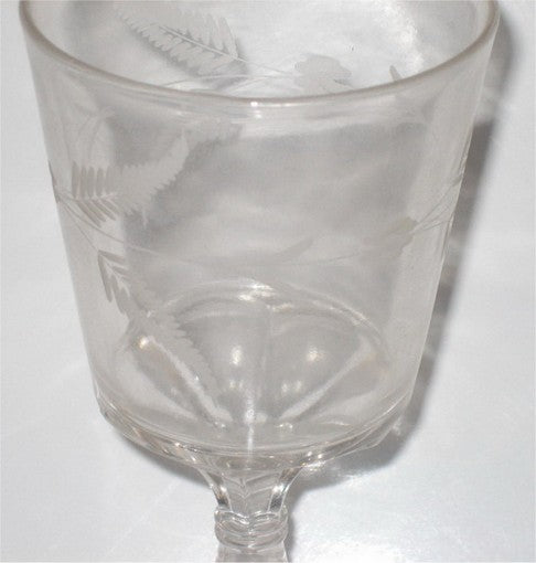 Leaf & Flower Designs Water Goblet 6pc Glass Set