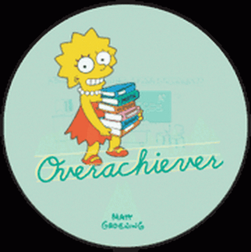 Simpsons Overachiever Button SB3343