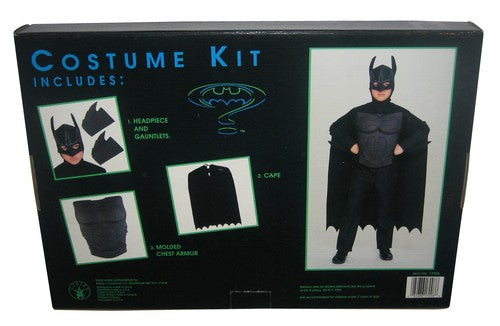 DC Comics Batman (1995) Rubies Kids Headpiece Gauntlets Cape Chest Costume Set