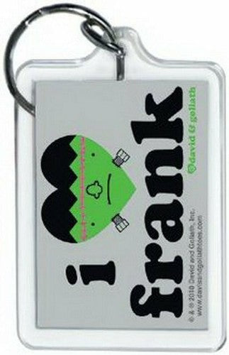 David and Goliath I Heart Frank Lucite Keychain 65542KEY