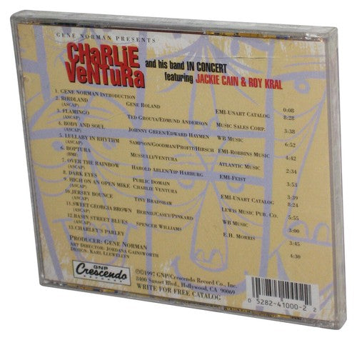 Charlie Ventura And His Band In Concert (1997) Reissued Live Audio Music CD