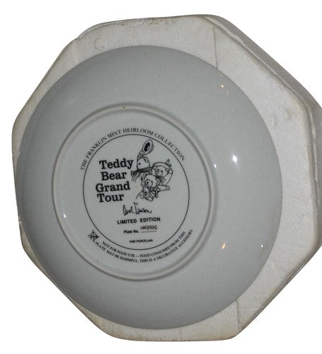 Franklin Mint Carol Lawson Teddy Bear Grand Tour Collector Plate HA9148