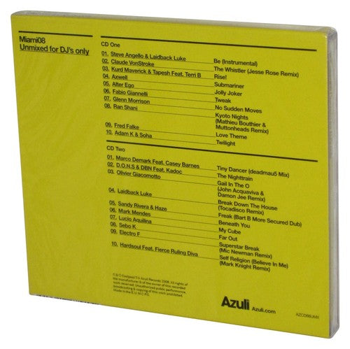 Club Azuli Presents Miami 2008 Unmixed For DJ's Music 2CD Box Set