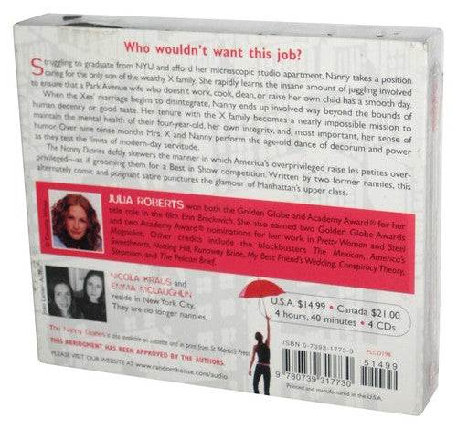 The Nanny Diaries Audiobook (2004) Audio CD Box Set