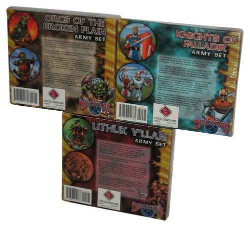 Disk Wars Revised (1999) Army Set Lot of 3 - (Uthuk Y'llan, Knights of Fallidir & Orcs of The Broken Plain)