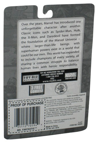 Marvel Heroes Mr. Fantastic Four Die-Cast Poseable (2005) Toy Biz Mini 2.5 Inch Figure