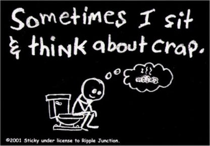 Sometimes I Sit & Think About Crap Sticker