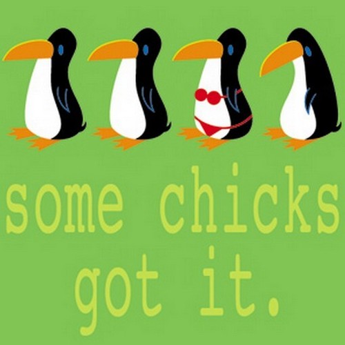Just Jimmy Penguins Some Chicks Got It Button B-1912