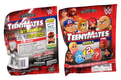WWE Wrestling TeenyMates Series 2 (2017) Mini Figure Blind Mystery Box Set - (15 Figures)