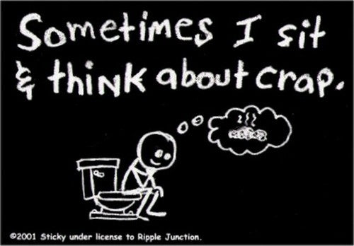 Sometimes I Sit & Think About Crap Sticker