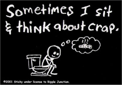 Sometimes I Sit & Think About Crap Sticker