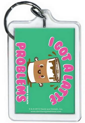 David and Goliath Latte Problem Keychain 65873KR
