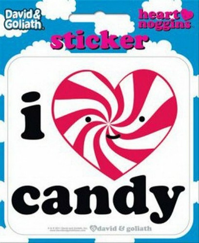 David and Goliath I Heart Candy Die Cut Sticker 45129S