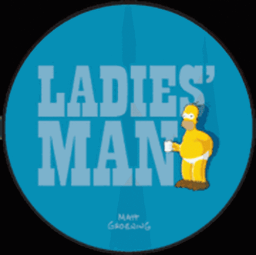 Simpsons Laddies Man Button SB3332