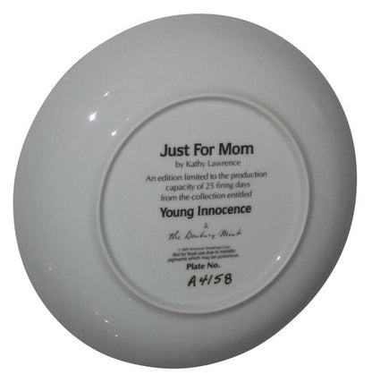 Just For Mom Young Innocence by Kathy Lawrence Plate (1991) Bradford Mint