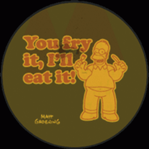 Simpsons You Fry It Stained Button SB3330
