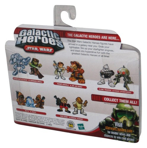 Star Wars Galactic Heroes Anakin Skywalker & Clone Trooper Hasbro Figure Set - (White & Red Blister Card)