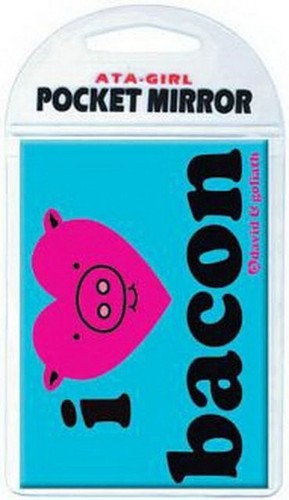David and Goliath I Heart Bacon Pocket Mirror 50713