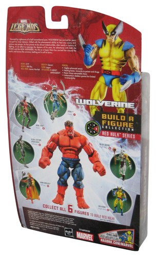 Marvel Legends Wolverine Black Outfit (2007) Hasbro 6-Inch Figure w/ Build-A-Figure Red Hulk Piece