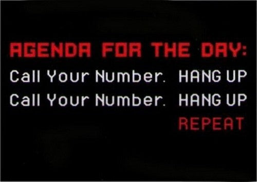 Agenda For The Day Call Your Number Magnet DM2191