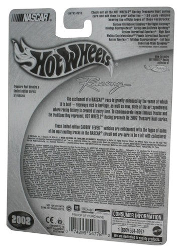 Hot Wheels Racing Treasure Hunt (2002) Cabbin Fever Red & Blue Toy - (Daytona International Speedway)
