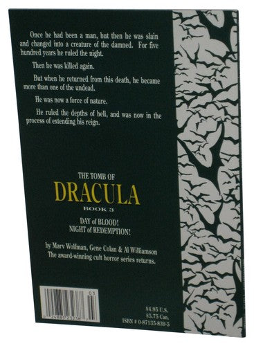 Tomb of Dracula No. 3 Day of Blood Night of Redemption (1991) Paperback Book
