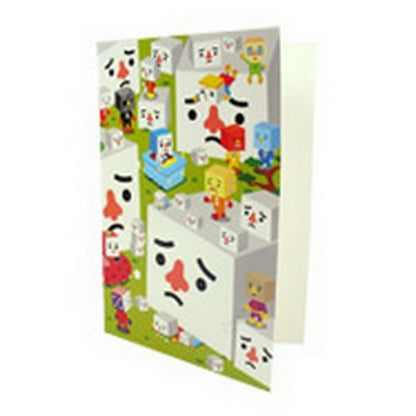 ToFu-Oyako Crowded Faces Greeting Card DVR1002