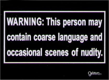 Warning Person May Contain Scenes Magnet GM2769