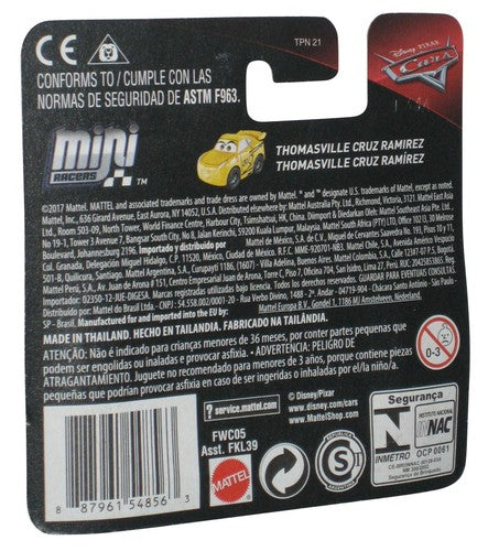 Disney Cars Movie Mini Racers (2017) Thomasville Cruz Ramirez Die-Cast Metal Toy Car