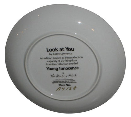 Look At You Baby Mirror Young Innocence by Kathy Lawrence Plate (1991) Bradford Mint