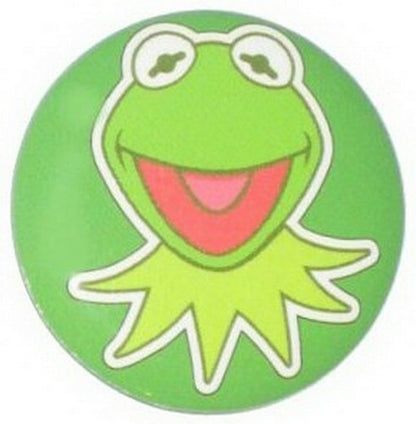 The Muppets Kermit Face Green Button