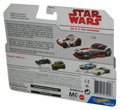 Star Wars BB-8 & Poe Dameron Hot Wheels (2017) Character Cars Toy Set 2-Pack