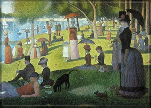 Park By Pond Art Magnet 4029W