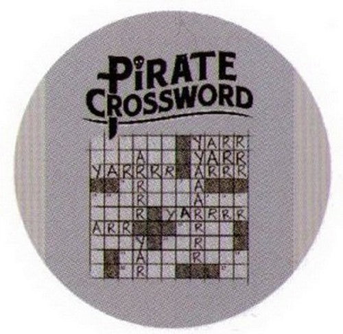 Pirate Crossword Snorg Button SB4428