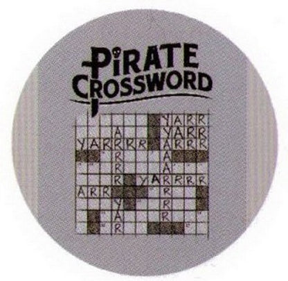 Pirate Crossword Snorg Button SB4428