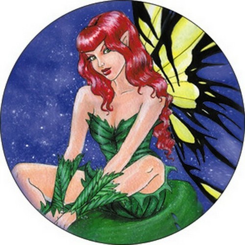 Nedda Leaf Faeries Button B-3304