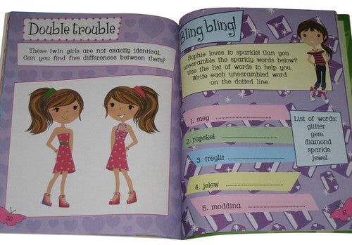 My Fashion Girl Activity Kids Children Book w/ 3D Butterfly Stickers