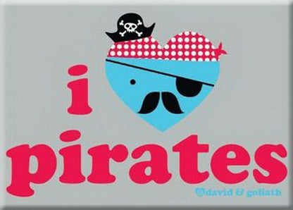 David and Goliath I Heart Pirates Magnet 29675DG