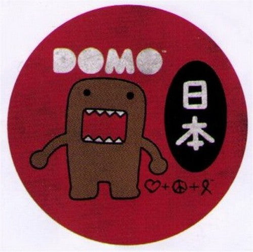 Domo-Kun Japanese Love Peace 3-inch Button DB4359