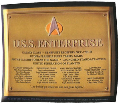 Star Trek The Next Generation (2016) Loot Crate Exclusive Plaque Decal