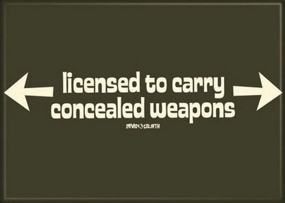 David and Goliath Licensed To Carry Magnet 29800DG