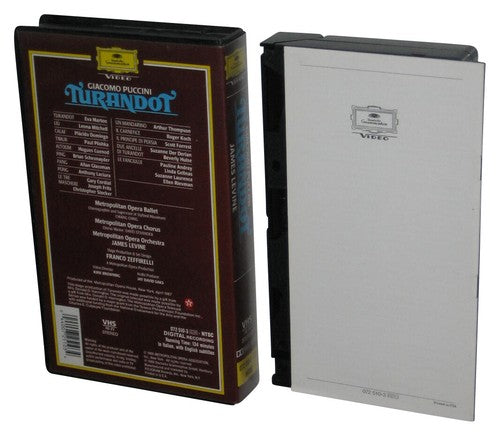 Giacomo Puccini Turandot Zeffirelli Levine The Metropolitan Opera VHS Tape