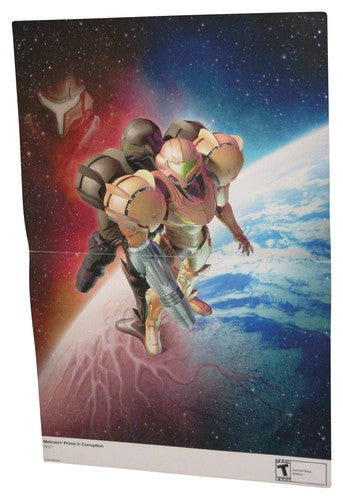 Nintendo Power Double Sided Poster - (Mario Strikers Charged & Metroid Prime 3 Corruption Wii)