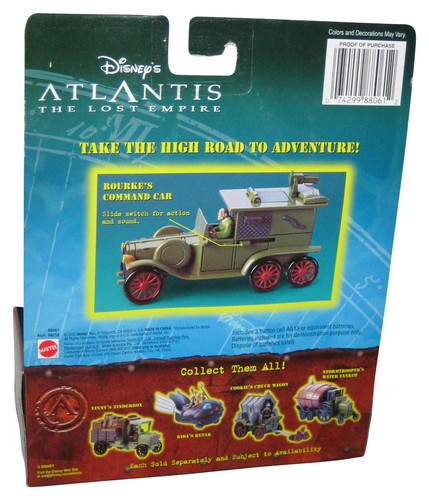 Disney Atlantis The Lost Empire (2000) Mattel Rourke's Command Car Toy Car