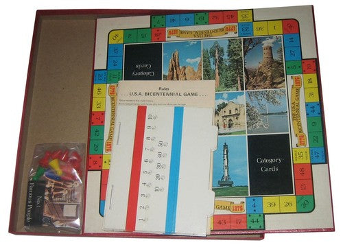 The USA Bicentennial (1975) Vintage Family Fun Facts About Country Cadaco Game