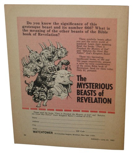 Awake! June 22 1983 Comic Books Paperback Book