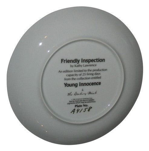 Friendly Inspection Baby Young Innocence by Kathy Lawrence Plate (1991) Bradford Mint
