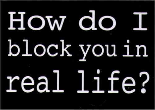 How Do I Block You In Real Life Magnet RM4420